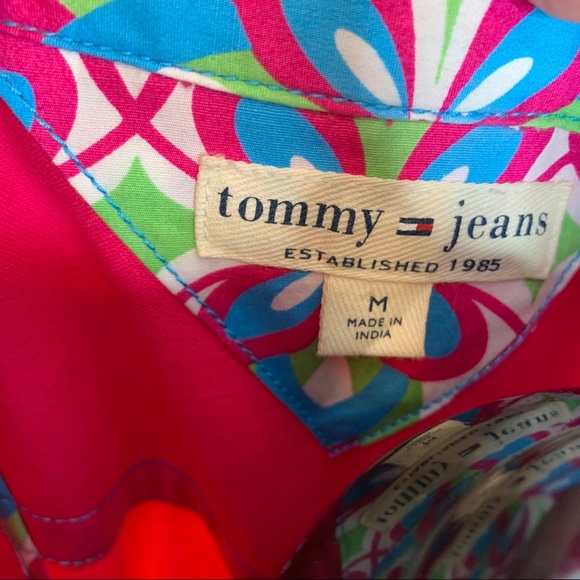 Tommy Jeans Women’s Hot Pink Belted Trench Coat NWT Size Medium - Picture 10 of 13